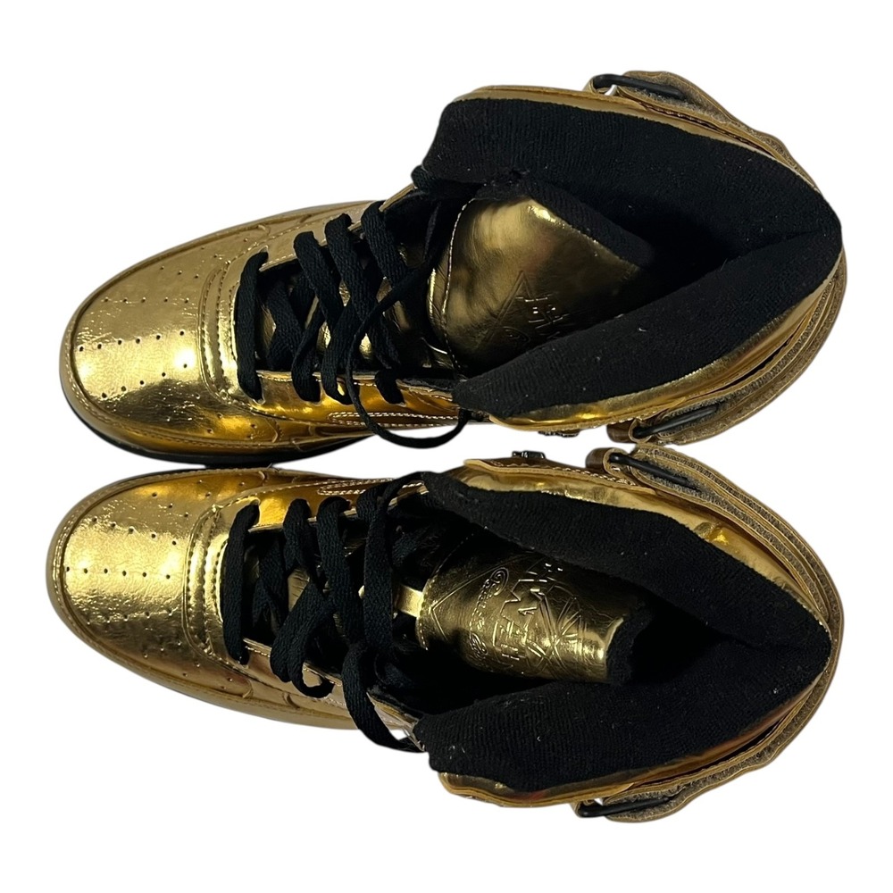 Ewing Athletics 33 Hi Metallic Gold High Top Sneakers Men's Size 10 - Picture 4 of 16
